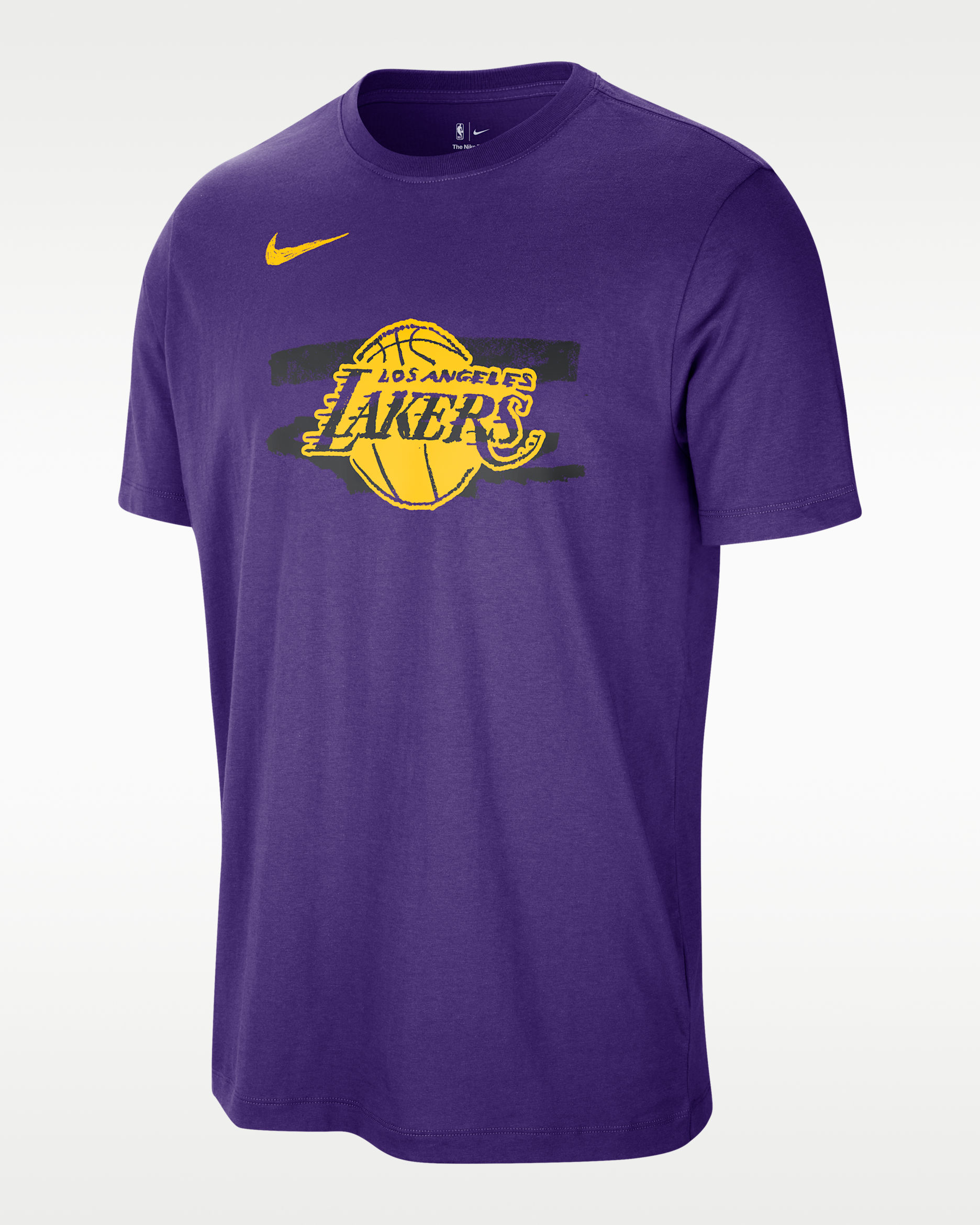 NIKE NBA LAKERS バスケットボールシャツSize XXL Los Angeles Lakers Courtside Men's Nike NBA T-Shirt. Nike.com